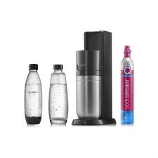 SodaStream Duo Wassersprudler Sprudelmaschine 2 Flaschen 1 Co2 Zylinder Schwarz