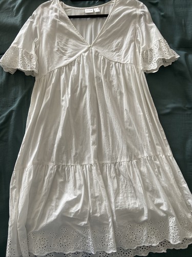 Sommerkleid weiß mit spitze - weiß, /