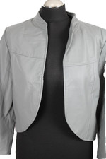 Leder, Blezer,Damen, Grau