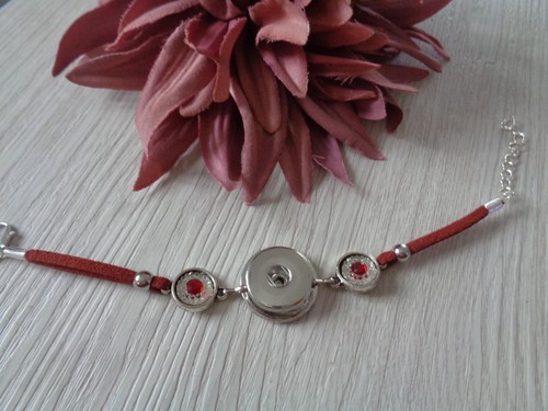 Armband veloursleder rot - armband,