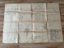Alter Bauplan Segelflug Modell Albatros DIN A1 von Sperl Luftwaffe 1939 - 1945