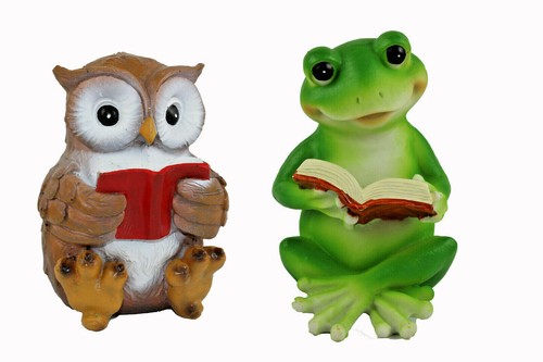 Frosch eule lesen buch balkon - frosch,,
