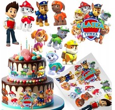PAW Patrol Essbar Party Tortenaufleger Torte  Geburstag Zuckermasse + TEXT