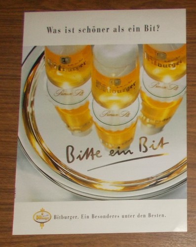Seltene werbung bitburger pils - seltene,