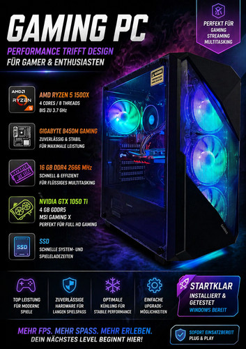 Gaming rgb amd - pc, gtx