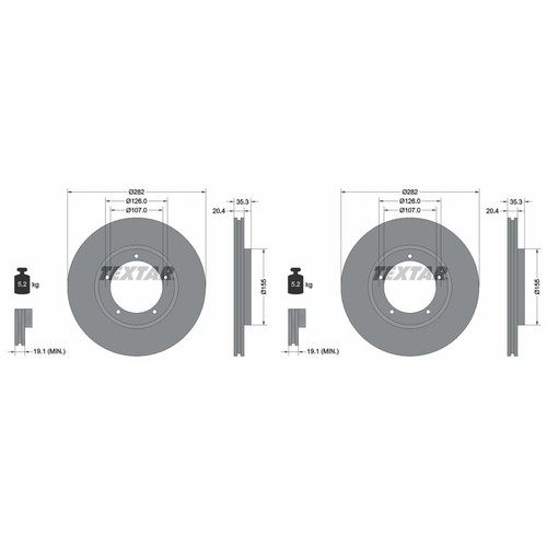 Textar pro bremsscheiben - textar,