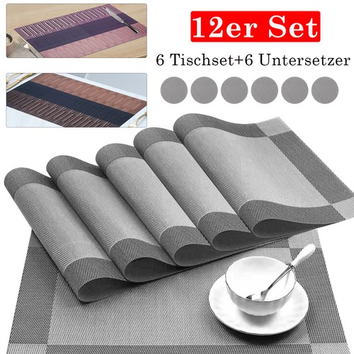 12tlg set tischset pvc - 12tlg,