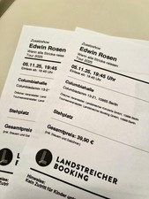 2 Tickets Edwin Rosen Konzert Berlin 05.11.2025