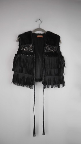 Rosa rose weste schwarz - &,