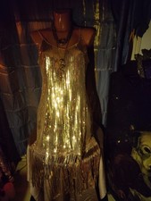 Kleid Im Charleston Style mit Goldenen Pailletten Gr: M Sehr Guter Zustand Top