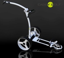CADDY-GOLF concede ELEKTRO TROLLEY weiss TIMER MEMORY 350W MOTOR