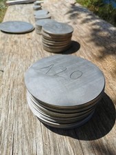 V2A?48x  Edelstahl Ronden, 1mm Ø120mm, V2A Scheibe Platte, Blech  (Neuwertig)‼️