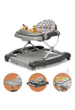 BRONEA 4in1 Gehfrei Baby Lauflernwagen Schaukel Babywalker Wippe Grau