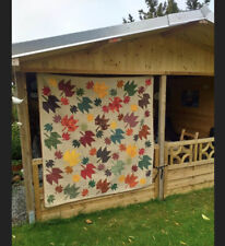 Patchworkdecke Herbst Quilt Wandbehang Vintage Wandteppich Patchwork Ahornblatt 