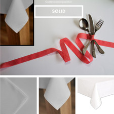 Tischdecke Weiß Gastronomie Qualität Stoff Fleckschutz Eckig Tischwäsche