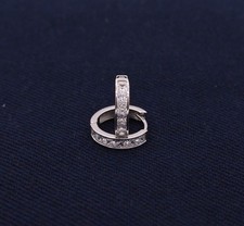 Diamonique Princess Cut Huggie