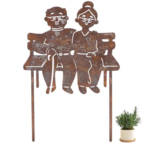 Gartendeko figuren rost - rost, oma