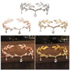 Stirnkette Strass Blatt