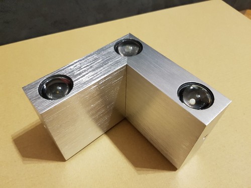 Led eck wandleuchte alu - led,