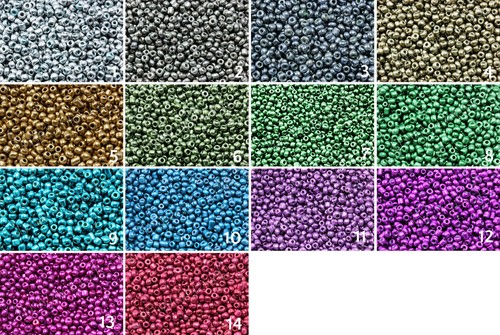 Rocailles metallic matt - , Ø