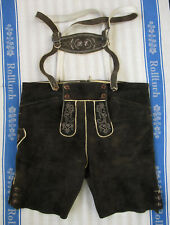 BESTICKTE BRAUNE LEDERHOSE -