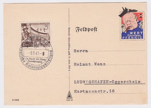 Feldpost-Spottbrief/Karte„Wi