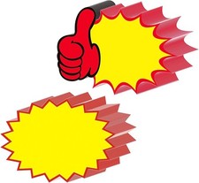 80 pcs 2style Starburst Verkaufsschilder,Blanko Preisschilder Preisetiketten Sal