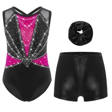 DE Mädchen Turnanzug Glitzer