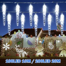 LED Meteorschauer Lichterkette Lichterregen Schneefall Eiszapfen Eisregen Dekor