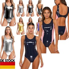 Damen Pu Leder Body Wetlook