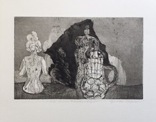 Gunda Oehm Radierung betitelt