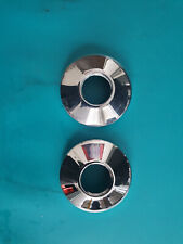 2 Stück Wasserrohr Abdeckung, Rosette, Plastik, silberfarben, innen mit Gewinde