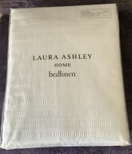 Laura Ashley Emma Seersucker weiß DOPPEL Bettbezug + 2 Kissenbezüge / Bettgarnitur