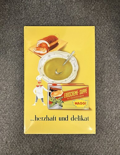 Großes alt blechschild - alt,