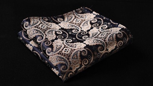 Gold paisley krawatte - gold,
