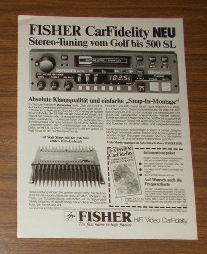 Seltene werbung fisher - seltene, ax-770