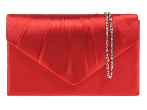 Damen clutch satin plissiert - damen-clutch,