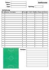 Trainermappe Formulare Fußball Spielformular Turnierplan Traningsprotokoll A4