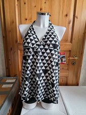 Damen Tankini-Set Octopus Größe 44 Schwarz-Weiß kariert  NEU ( C )