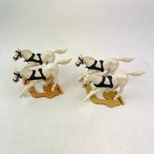 Vintage Timpo Toys weiße Kutsche Pferde mit Ständer