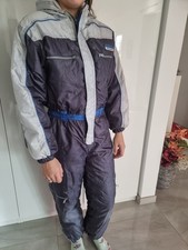Vintage Unisex Skioverall Jumpsuit Einteiler grau