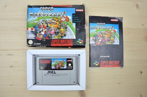 Snes super mario kart - -,