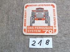 1 Stück MF Bierdeckel, Massey Ferguson, Schlepper, Traktor, Oldtimer BD Nr. 218