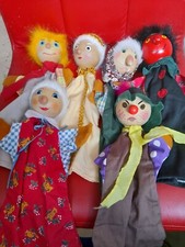6 alte Handpuppen Kasperle