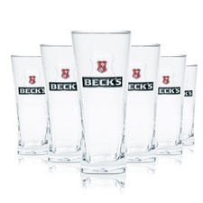 6x Becks Bier Glas 0,3l Becher
