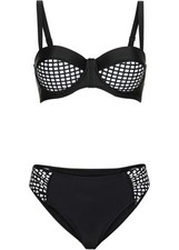 BÜGEL-BIKINI schwarz-weiss