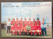 20 original Autogramme auf Mannschaftskarte Fortuna Düsseldorf,Hornung,80er