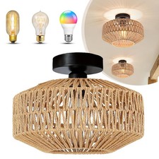 Vintage Rattan Lampe Boho