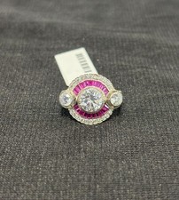 925 Silber Pink Baguette CZ