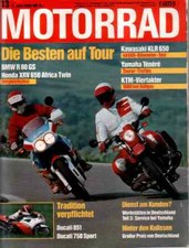 Das Motorrad 13/1988, 40.000 km Test Kawa KLR 650, R 80 GS vs. Afrika Twin, 851